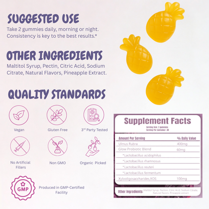 Juicy Glow Gummies - All in One Solution with Slippery Elm